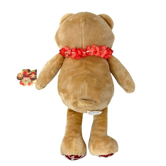 Hilo Hattie Keikis Plush Teddy Bear Hawaiian Lei 14" Tan Stuffed Animal Toy - Picture 3 of 12